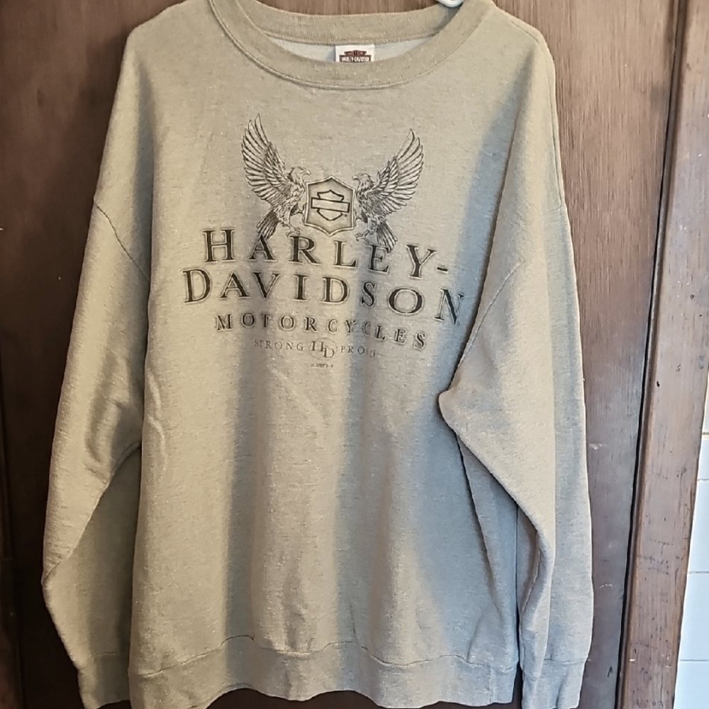 Harley-Davidson Gray Crewneck Sweater with Logo